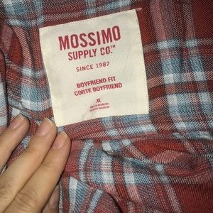 Baby Blue & Faded Red Soft Flannel